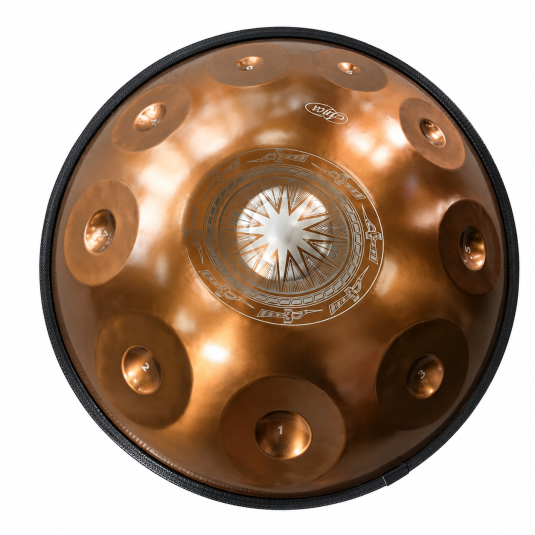 Hand Pan 10 Nốt Hoạ Tiết Chim Lạc Thép Ember Cao Cấp 