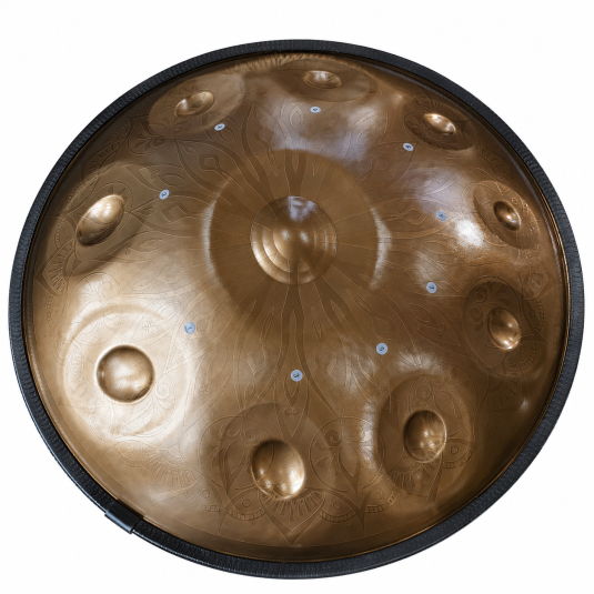 Hand Pan 10 Nốt Mandala Cao Cấp Màu Đồng