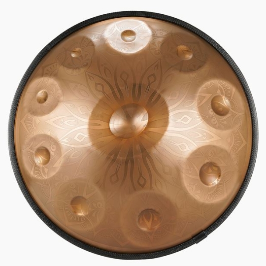 Hand Pan 10 Nốt Mandala Cao Cấp Màu Đồng