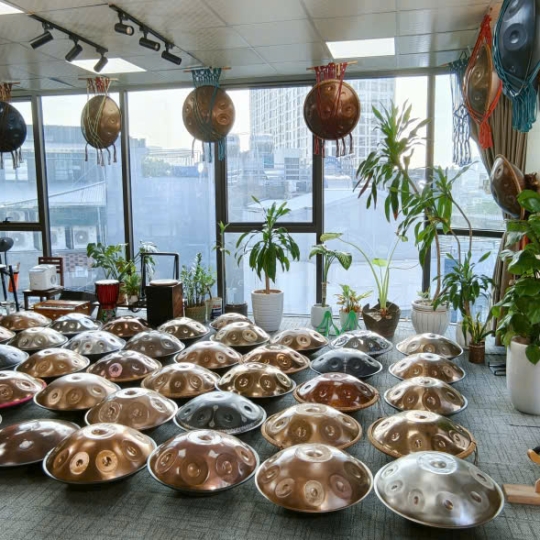 Hand Pan 10 Nốt Mandala Cao Cấp Màu Đồng